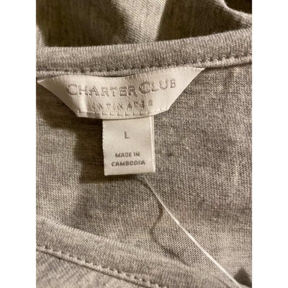 Charter Club V-Neck T-Shirt & Flannel Pants Pajama Set Cats LARGE (6767) - Picture 3 of 6